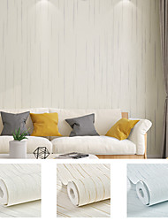 cheap -Wallpaper Wall Covering Sticker Film Peel and Stick Vertical Stripe Embossed Non-woven Fabric Home Décor 300*53cm