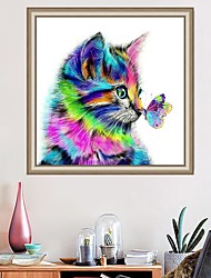 cheap -5D Diy Painted Cat Stickers, Diamonds, Cross-Stitch Decorative Painting, Full Diamond Factory Direct Sales