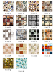 cheap -3D Effect Mosaic Tile Stickers Self-adhesive Removable Decorative Pvc Wall Stickers
