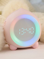 cheap -Smart Alarm Clock LED Night Light Audio Multifunctional Student Children With Timing Bedside Night Light Mute Gift Clock Snooze Alarm Clock Multifunctional Mini LED Digital Clock Sleep Timing Night ABS