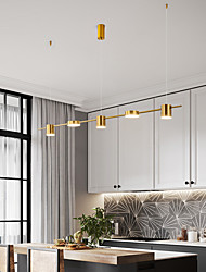 cheap -5/6 Heads Island Design Pendant Light LED Metal Minimalist Electroplated Living Room Dining Room Bedroom