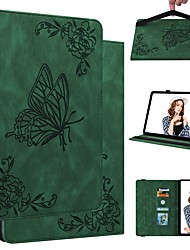cheap -Tablet Case Cover For Samsung Galaxy Tab S8 S7 A8 A7 Lite S6 Lite A 8.0&quot; Card Holder with Stand Flip Butterfly Solid Colored TPU PU Leather