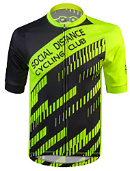 cheap -21Grams® Men&#039;s Short Sleeve Cycling Jersey Graphic Bike Top Mountain Bike MTB Road Bike Cycling Green Spandex Polyester Breathable Quick Dry Moisture Wicking Sports Clothing Apparel / Athleisure