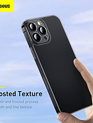 cheap -Baseus Frosted Glass Protective Case Phone Case For Apple Clear Case iPhone 13 iPhone 13 Pro iPhone 13 Pro Max Full Body Protective Clear Soft Edges Transparent TPU Tempered Glass