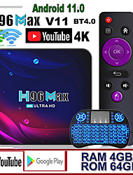 cheap -H96 Max V11 RK3318 4K Hd Youtube Google Play 2.4G 5G Wifi BT4.0 Receiver Media Player HDR USB 3.0 4GB 32GB 64GB Smart Android 11 TV Box