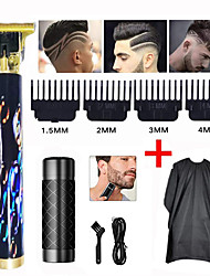 cheap -USB Electric Hair Cutting Machine Rechargeable Hair Clipper Men Shaver Trimmer For Men Barber Professional Beard Trimmer Pair With a Bib And a Mini Razor