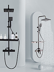 cheap -Shower System / Rainfall Shower Head System / Body Jet Massage Set - Handshower Included pullout Rainfall Shower Contemporary Chrome Mount Inside Ceramic Valve Bath Shower Mixer Taps