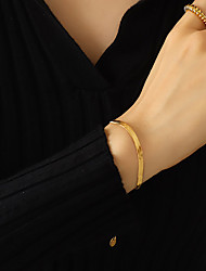 cheap -Women&#039;s Chain Bracelet Vintage Bracelet Bracelet Geometrical Vertical / Gold bar Simple Luxury Fashion Vintage Sweet Titanium Steel Bracelet Jewelry Silver / Gold For Wedding Street Daily Holiday