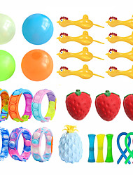 cheap -Finger Toy Squeeze Toy / Sensory Toy Sensory Fidget Toy Stress Reliever 28 pcs Portable Gift Cute Stress and Anxiety Relief Flexible Durable Music &amp; Light Non-toxic For Adults Teen Men Boys and Girls