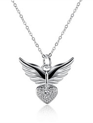 cheap -May Polly New fashion heart flying diamond necklace