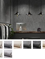 cheap -Wallpaper Wall Covering Sticker Film Retro Industrial Style Cement Gray Non-woven Fabric Home Decor 53*300cm