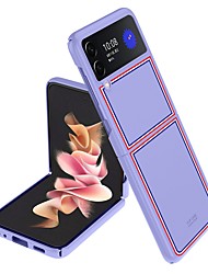 cheap -Phone Case For Samsung Galaxy Flip Z Flip 3 Flip Dustproof Shockproof Geometric Pattern PC