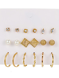 cheap -9 Pairs Earrings For Women&#039;s Party Evening Gift Date Alloy Classic Fashion