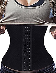 cheap -Corset Women&#039;s Plus Size Sport Tummy Control Adjustable Solid Color Hook &amp; Eye Spandex Polyester Running Gym Walking Driving Fall Winter Spring Summer White Black