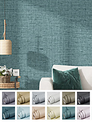 cheap -Wallpaper Self-adhesive Solid Color Background Wallpaper Non Woven for Home Decoration Waterproof Material Home Decor 53*300cm