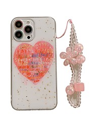 cheap -Phone Case For Apple Back Cover iPhone 13 12 11 Pro Max X XR XS Max Bumper Frame Shockproof Heart Glitter Shine TPU PC