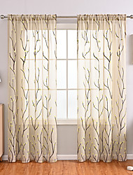 cheap -Floral / Flower Sheer Curtains Shades Window Treatment Collection(Drapes&amp;Sheer) Sheer Living Room   Curtains