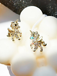 cheap -1 Pair Stud Earrings For Women&#039;s Wedding Sport Birthday Rhinestone Alloy Classic Fashion