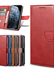 cheap -Phone Case For Samsung Galaxy Flip iPhone 13 Pro Max 12 11 X XR XS Max Portable Wallet Full Body Protective Solid Colored PU Leather