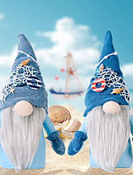 cheap -Summer Ocean Festival Rudolph Faceless Doll Doll Decoration Beach Knitted Dwarf Ornaments