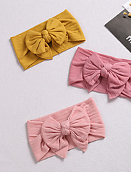 cheap -Toddler / Baby Girls&#039; Active / Sweet Daily White Solid Colored Bow Polyester Hair Accessories White / Pink / Yellow One-Size