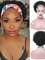 cheap -Short Pixie Cut Curly Headband Wig Human Hair Brazilian Kinky Curly Human Hair Headband Wigs for Women