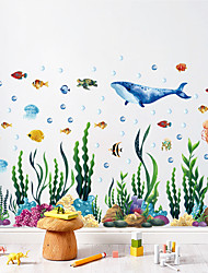 cheap -Marine World Coral Grass Carp Family Bedroom Children Living Room Background Decoration Can Be Removed Stickers