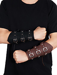 cheap -Men&#039;s Leather Bracelet Retro Leaf Vintage Theme Punk Leather Bracelet Jewelry Black / Brown For Sport