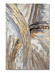 cheap -Oil Painting Hand Painted Vertical Abstract Modern Rolled Canvas (No Frame)