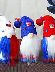 cheap -American Independence Day Top Hat Faceless Forest Elderly Doll Home Furnishings