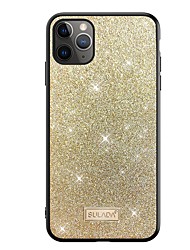 cheap -Phone Case For Apple Classic Series iPhone 13 Pro Max 12 11 SE 2022 X XR XS Max 8 7 Bumper Frame Glitter Shine Dustproof Solid Colored PU Leather