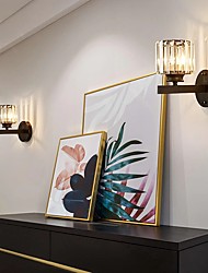 cheap -Modern Indoor Wall Light LED Crystal Wall Lamp Living Room Bedroom Bedside Aisle Lamp