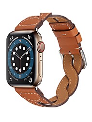 cheap -1pc Smart Watch Band Compatible with Apple iWatch 38/40/41mm 42/44/45mm Genuine Leather Adjustable Classic Clasp Rugged Leather Loop for iWatch Smartwatch Strap Wristband for Series 7 / SE