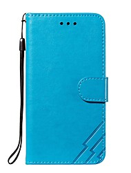 cheap -Phone Case For Samsung Galaxy Wallet Card A33 S22 Ultra Plus S21 FE S20 A72 A52 A42 with Wrist Strap Card Holder Slots Magnetic Flip Solid Colored PU Leather