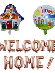 cheap -welcome home! Welcome Home Lettering Balloons Party Balloons Set Aluminum Film Balloons