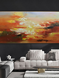 cheap -Handmade Oil Painting CanvasWall Art Decoration Abstract Knife Painting Landscape Orange For Home Decor Rolled Frameless Unstretched Painting