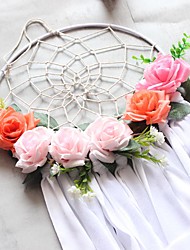 cheap -creative large wedding season scene decoration dream catcher dream white flower sea tassel ornaments flower room wind chime charm