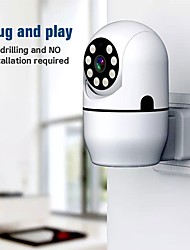 cheap -Portable Punch-free HD Night Vision Surveillance Wifi Wireless Shaking Head Wall Plug Camera Remote Home Camera