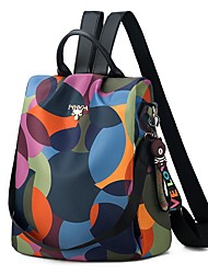 cheap -Women&#039;s Backpack Oxford Cloth Flower Pattern Geometric Floral Print Daily Date Office &amp; Career Red bear Black bear Black Violent Bear colorful bear