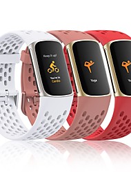 cheap -3 PCS Smart Watch Band  Compatible Fitbit Charge 5 Wristband Breathable Soft Silicone Strap Replacement Compatible with Fitbit Charge 5 Women Men