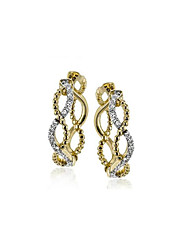 cheap -May polly New fashion diamond inlaid double-layer torsion Earrings