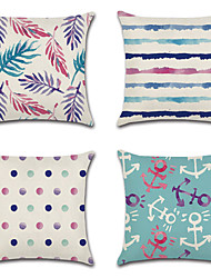 cheap -Cartoon Beach Double Side Cushion Cover 4PCS Soft Decorative Square Throw Pillow Cover Cushion Case Pillowcase for Sofa Bedroom Superior Quality Machine Washable