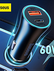cheap -Baseus 60W Car Charger Fast Charge USB Type C PD Fast Car Phone Charger