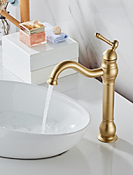 cheap -Bathroom Sink Faucet - Classic Electroplated Widespread Single Handle One HoleBath Taps
