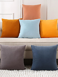 cheap -Pillow Exquisite Life High Weight Frosted Velvet Solid Color Pillow Include Pillow Core Modern Sample Room Cushion Cover Patio Throw Pillow Covers for Garden Farmhouse Bench Couch