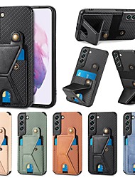 cheap -Phone Case For Apple Back Cover iPhone 13 Pro Max 12 11 SE 2022 X XR XS Max 8 7 Card Holder Slots Kickstand Shockproof Solid Colored PU Leather