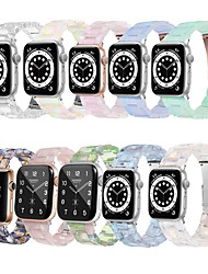 cheap -1pc Smart Watch Band Compatible with Apple iWatch 38/40/41mm 42/44/45mm Resin Luxury Adjustable Stainless Steel Buckle Jewelry Bracelet for iWatch Smartwatch Strap Wristband for Series 7 / SE