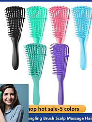 cheap -5 Pcs/set Hair Brush Detangling Brush Scalp Massage Hair Comb Detangling Brush for Curly Hair Brush Detangler Hairbrush Women Men Salon