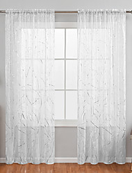 cheap -Basic Rod Pocket Sheer Voile Window Curtain White 1 Panel for Kitchen Bedroom Children Living Room Yard