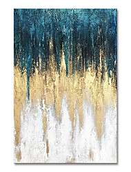 cheap -Oil Painting Hand Painted Vertical Abstract Modern Rolled Canvas (No Frame)